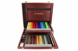 スタビロ 水彩色鉛筆 カーブオテロ 60色セット ウッドケース 1460-1