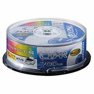 maxell データ用 CD-R 700MB 48倍速対応 インクジェットプリンタ対応ホワイト25枚 スピンドルケース入 CDR700S.ST.PW25SP