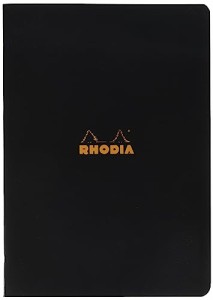 ロディア ホチキス留めノート A4 横罫 96ページ 撥水カバー PEFC認証取得 ブラック RHODIA Classic cf119169