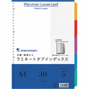 マルマン A4 インデックス ラミネート加工 5山 LT4005