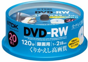 TDK 録画用DVD-RW CPRM対応 1-2倍速対応 5色カラーミックス 20枚スピンドル DRW120DMA20PU