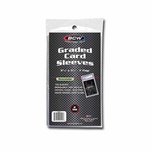 100 BCW Resealable Graded Card Sleeves (3 3/4 X 5 1/2) Holds PSA or BGS Grading Slabs ＆ Screw Downs