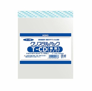 シモジマ ヘイコー 透明袋 OPP袋 クリ スタルパック テープ付 CD用 横 100枚 T-CD 006758400