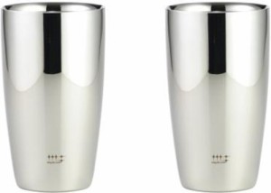 ヨシカワ 日本製 タンブラー ステンレス 二重構造 シルバー 370ml 2pcs 磨き屋シンジケート YJ1193