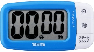 タニタ キッチン タイマー マグネット付き 大画面 100分 ブルー TD-394 BL でか見えタイマー