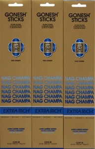 GONESH NAG CHAMPA ナグチャンパ スティック　20本入り　X　3パック (60本)