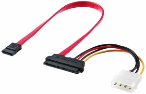 サンワサプライ(Sanwa Supply) 電源コネクタ一体型SATAケーブル(0.5m) TK-PWSATA7-05×3セット