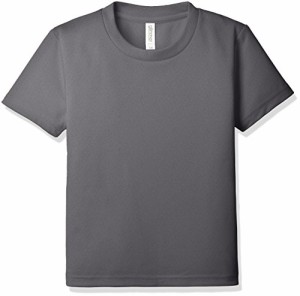 グリマー 半袖 4.4oz ドライTシャツ (クルーネック) 00300-ACT_K キッズ ダークグレー 140cm (日本サイズ140相当)