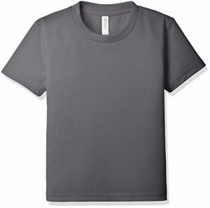 グリマー 半袖 4.4oz ドライTシャツ (クルーネック) 00300-ACT_K キッズ ダークグレー 130cm (日本サイズ130相当)