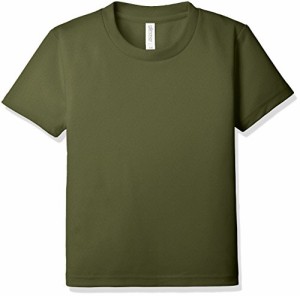 グリマー 半袖 4.4oz ドライTシャツ (クルーネック) 00300-ACT_K キッズ オリーブ 140cm (日本サイズ140相当)