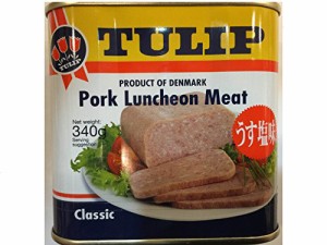 [送料無料]「チューリップ TULIP」 ポークランチョンミート 340g×12個　缶詰 非常食