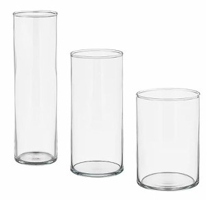 ★シリンデル / CYLINDER 花瓶3点セット / クリアガラス[イケア]IKEA(60175214)