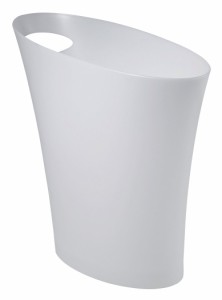 【umbra】 ゴミ箱 スキニーカン ホワイト 7.5L 楕円 ふたなし ペール ダストボックス