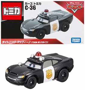 タカラトミー『 ディズニー カーズ トミカ C-36ライトニング マックィーン(TOON ポリスタイプ) 』 ミニカー 車 おもちゃ 3歳以上 箱入り 