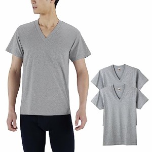 グンゼ インナーシャツ G.T.HAWKINS BASICPACKT-SHIRT 綿100% VネックTシャツ 2枚組 HK10152 メンズ 杢グレー M