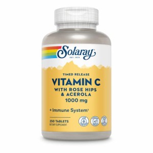 Solaray - 二段式時限解放のビタミンC 1000 mg。250錠剤