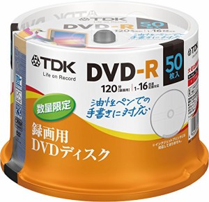 TDK 録画用DVD-R デジタル放送録画対応(CPRM) 1回録画用 1-16倍速 油性ペンでの手書きに便利な、タイトルライン付きディスク？ 50枚スピ