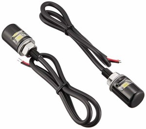 バイクパーツセンター(Bike Parts Center) LED内蔵ボルト ナンバー灯 黒 2個セット 汎用 ホンダ モンキー 等