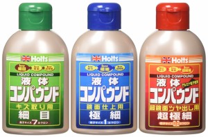 ホルツ 酸化アルミニウム 補修用品 コンパウンド リキッドコンパウンドミニセット(細目/極細/超極細) 80mlx3本セット Holts MH956