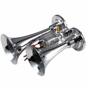 ジェットイノウエ(JET INOUE) DC24V ミニヤンキーホーン 低電流タイプ 長さ200mm トラックホーン クロームメッキ 505561