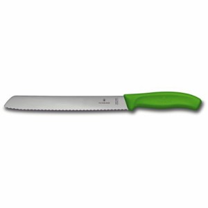 VICTORINOX(ビクトリノックス) ブレッドナイフ 21cm グリーン 波刃 スイスクラシック ブレッドナイフ パン切り包丁 6.8636.21L4-X1