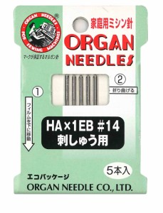 オルガン針 ORGAN NEEDLES 家庭用ミシン針 HA×1EB #14 刺しゅう用