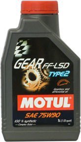 MOTUL(モチュール) GEAR FF-LSD TYPE2 (ギア FF-LSD タイプ2) 75W90 100%化学合成ギアオイル正規品 1L 13102621