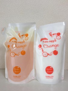 サニープレイス ナノサプリ クレンジングシャンプー＆コンディショナー オレンジ 800ｍｌ詰替えセット