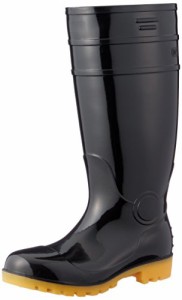 富士手袋工業 安全長靴 カットで高さ調節 耐油 抗菌 防臭 PVC 889 メンズ BLACK 27.0cm