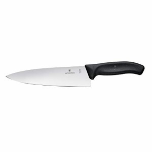 VICTORINOX(ビクトリノックス) シェフナイフ ワイドブレード 20cm ブラック 牛刀包丁 万能包丁 6.8063.20G