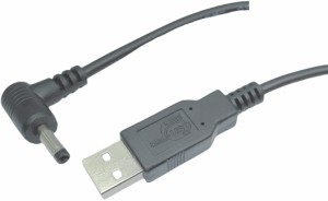 カモン 【(COMON)製】USB(A)←DCジャック(直角/外径：3.5φ/内径：1.3φ)/黒/1.2m【DC-3513A】