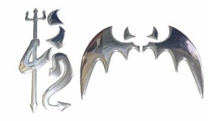 3D エンブレム ステッカー 小悪魔 ＆ 蝙蝠 オリジナルセット