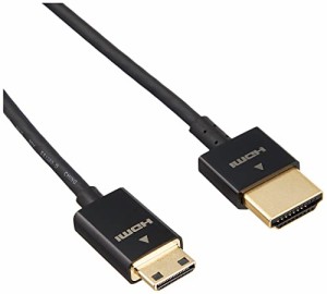 エレコム mini HDMI ケーブル タブレット用 1.5m 4K × 2K対応 スーパースリム ブラック CAC-HD14SSM15BK