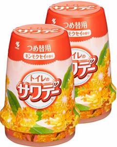 まとめ買いサワデー こころ安らぐキンモクセイの香り 消臭芳香剤 トイレ用 詰め替え用 140g×2個