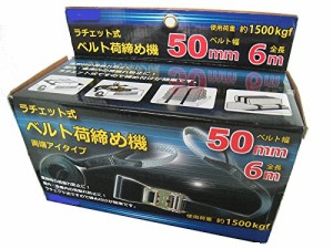 ゼクソン ラチェット式ベルト荷締め機 両端アイタイプ 50mm6m