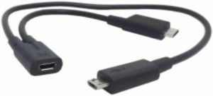 CHENYANG デュアルMicro USBオス-マイクロUSBメススプリッター延長充電ケーブル