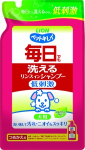 ライオン (LION) ペットキレイ 毎日でも洗える リンスインシャンプー 犬用 つめかえ用 愛犬用 詰替え400ml