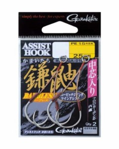 がまかつ(Gamakatsu) フック アシストフック 鎌鼬 ショート 中芯入リ 2/0号 2組 シルバー GA010 68324