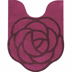パープル　のローズモチーフ　薔薇をかたどった　トイレマット　約80×60cm　バラモチーフ　センコー SDS