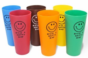 Smile スマイル カップ ６色 セット Cups (ブルー／レッド／ブラウン／オレンジ／イエ ロー／グリーン)