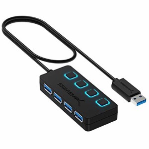 SABRENT usbハブ 3.2 Gen1 4ポート（LED電源スイッチ搭載）SuperSpeed