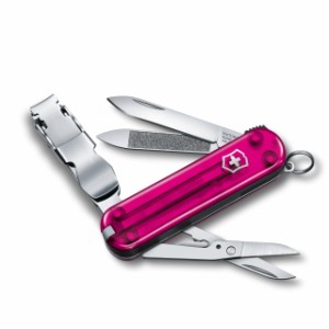 VICTORINOX(ビクトリノックス) ネイルクリップ 580 ピンク 爪切り つめきり つめそうじ付き つめやすり搭載 8機能 防災グッズ 救急 ステ