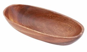 不二貿易(Fujiboeki) 木製 食器 トレー お皿 オーバル アカシア 23*9*H5cm