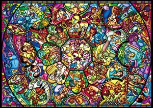 266ピース ジグソーパズル ディズニー キャラクター オールスターステンドグラス ぎゅっとシリーズ 【ピュアホワイト】 (18.2x25.7cm)