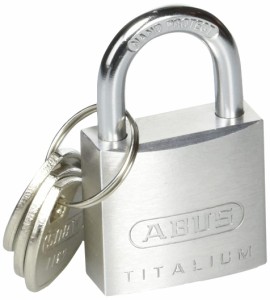 日本ロックサービス ABUS アバス南京錠 TITALIUM 64TI 2個入り シルバー 30