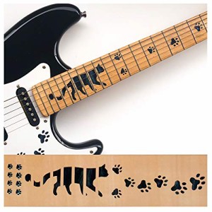 Jockomo 猫足/BLACKパール ギターに貼る インレイステッカー