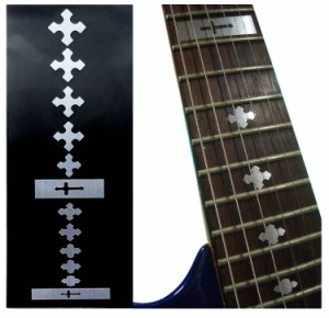 Jockomo メタリック・クロス ギターに貼る インレイステッカー