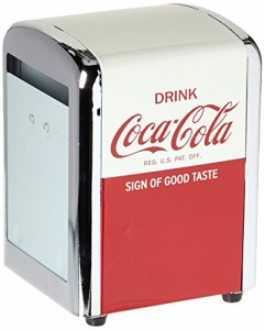 Tablecraft CC381 Coca-Cola Napkin Dispenser, Half, Red by Tablecraft