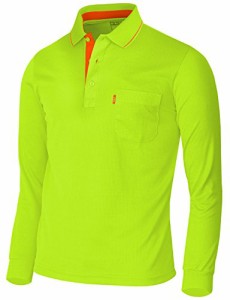 ビシルポール メンズスポーツウェアポロシャツ機能性カジュアルシャツ-L-green 2XL