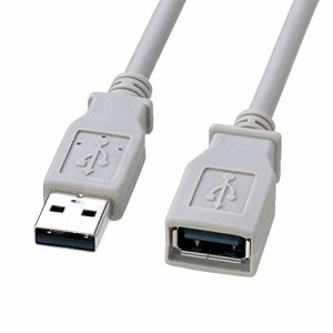 サンワサプライ エコUSB延長ケーブル(USB Aオス-USB Aメス) 3m ライトグレー KU2